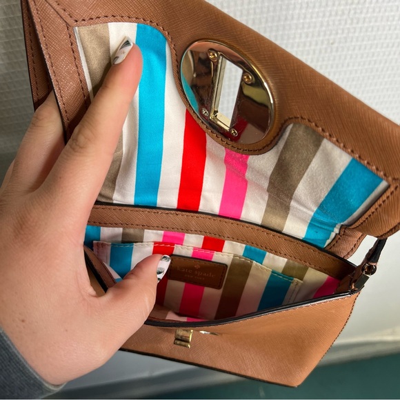 Kate Spade | Small Brown Crossbody bag Purse Flip Top - Picture 8 of 8